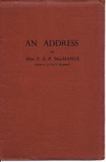 MacManus, Matron of Guy's. [Signed w/ additional material].