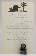 Collection of Autographed Material and Art / Sammlung Signierter Texte und Zeich
