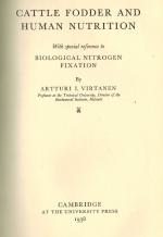 Virtanen, Cattle Fodder and Human Nutrition - With Special Reference to Biological Nitrogen Fixation.